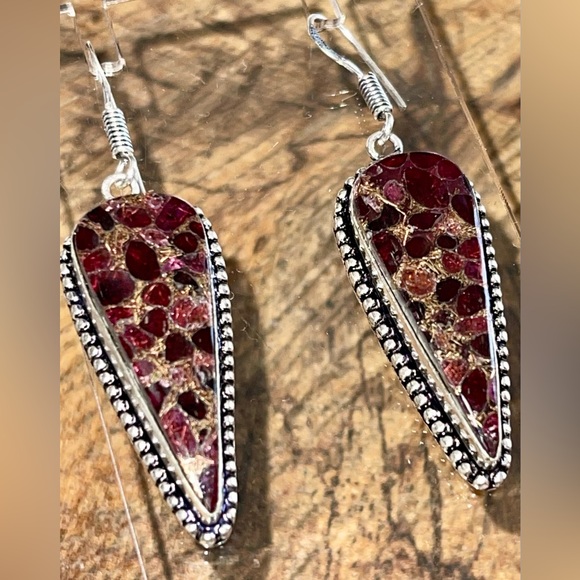 Ruby in Copper Earrings 2” - Picture 2 of 11